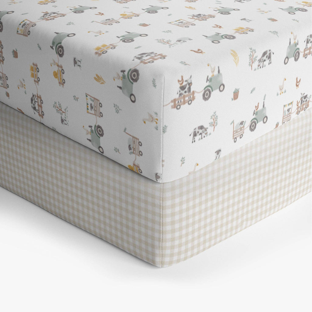 Farm Collection - 2 Pack Cot Fitted Sheets