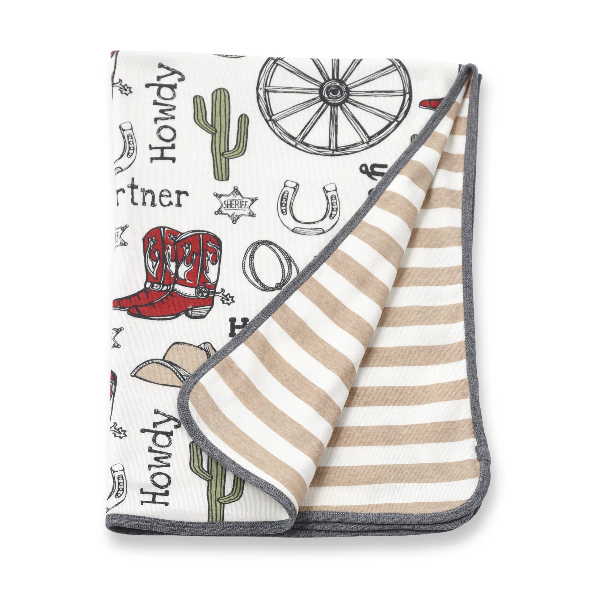 Wild West Collection - 'Howdy Partner' Cotton Baby Blanket