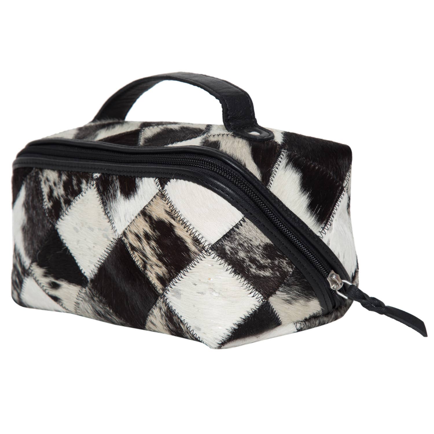 Patchwork Cowhide Cosmetics Bag